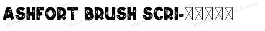 ashfort brush scri字体转换